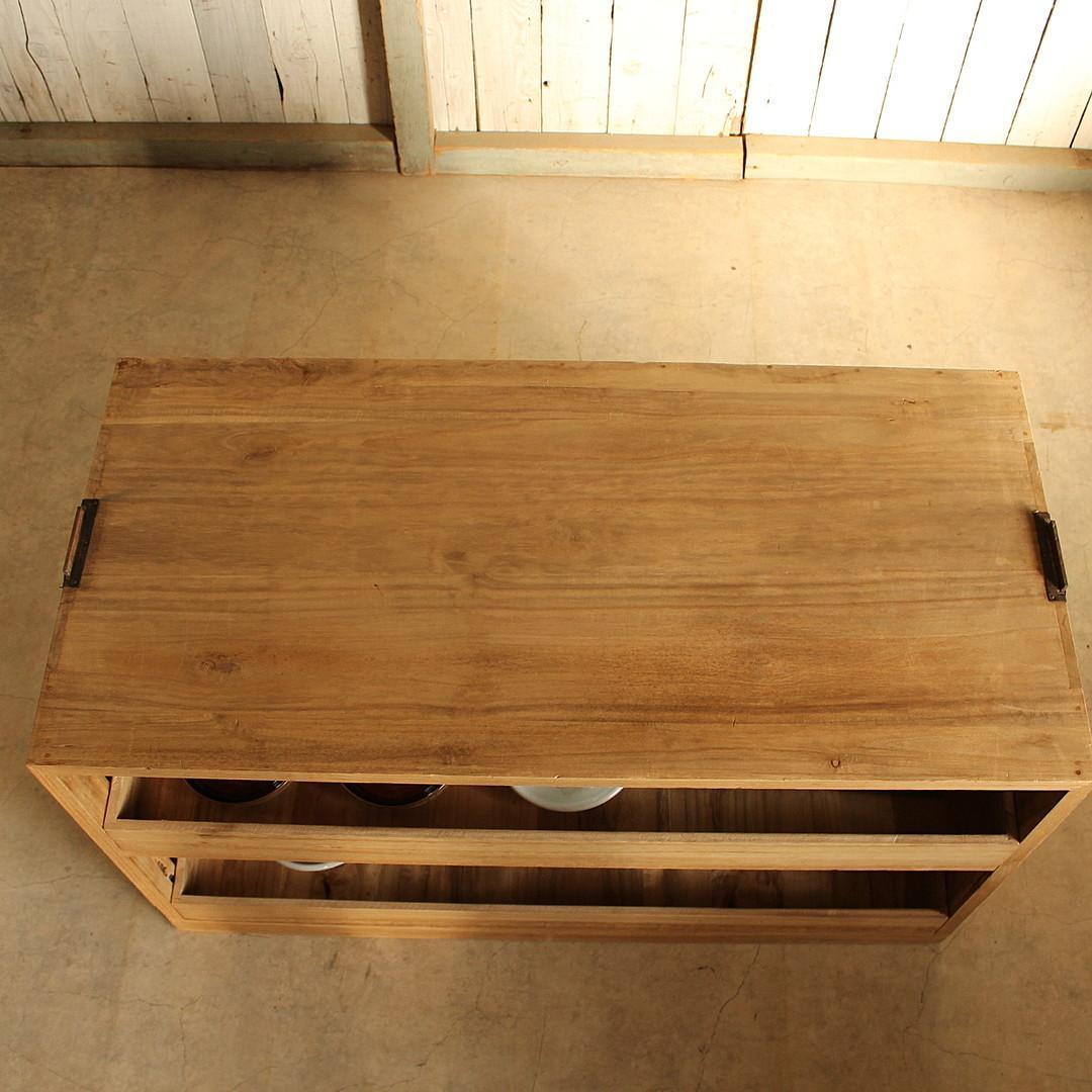 古い木製の引き出し　2段