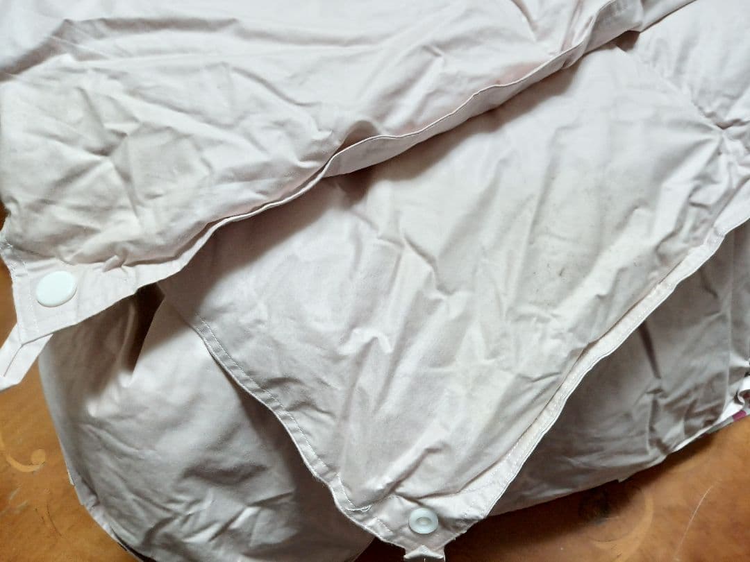 高級羽毛布団と羽毛肌掛けふとんのセット シングル ピンク系 ツーウェイ✨️日本製