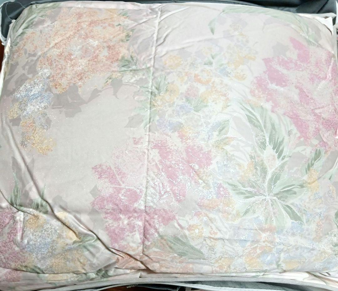 高級羽毛布団と羽毛肌掛けふとんのセット シングル ピンク系 ツーウェイ✨️日本製