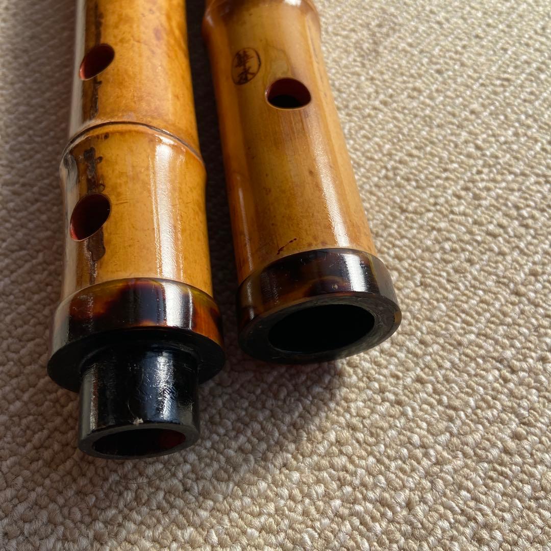 190 ⭐️尺八　一尺八寸管　華水銘