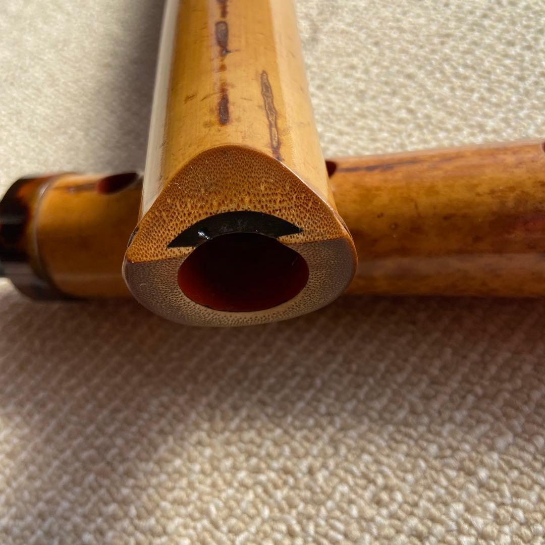 190 ⭐️尺八　一尺八寸管　華水銘