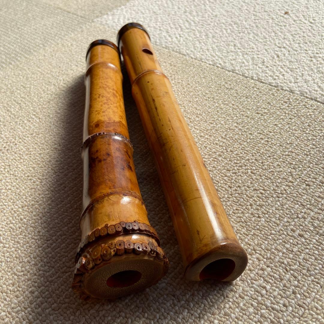 190 ⭐️尺八　一尺八寸管　華水銘