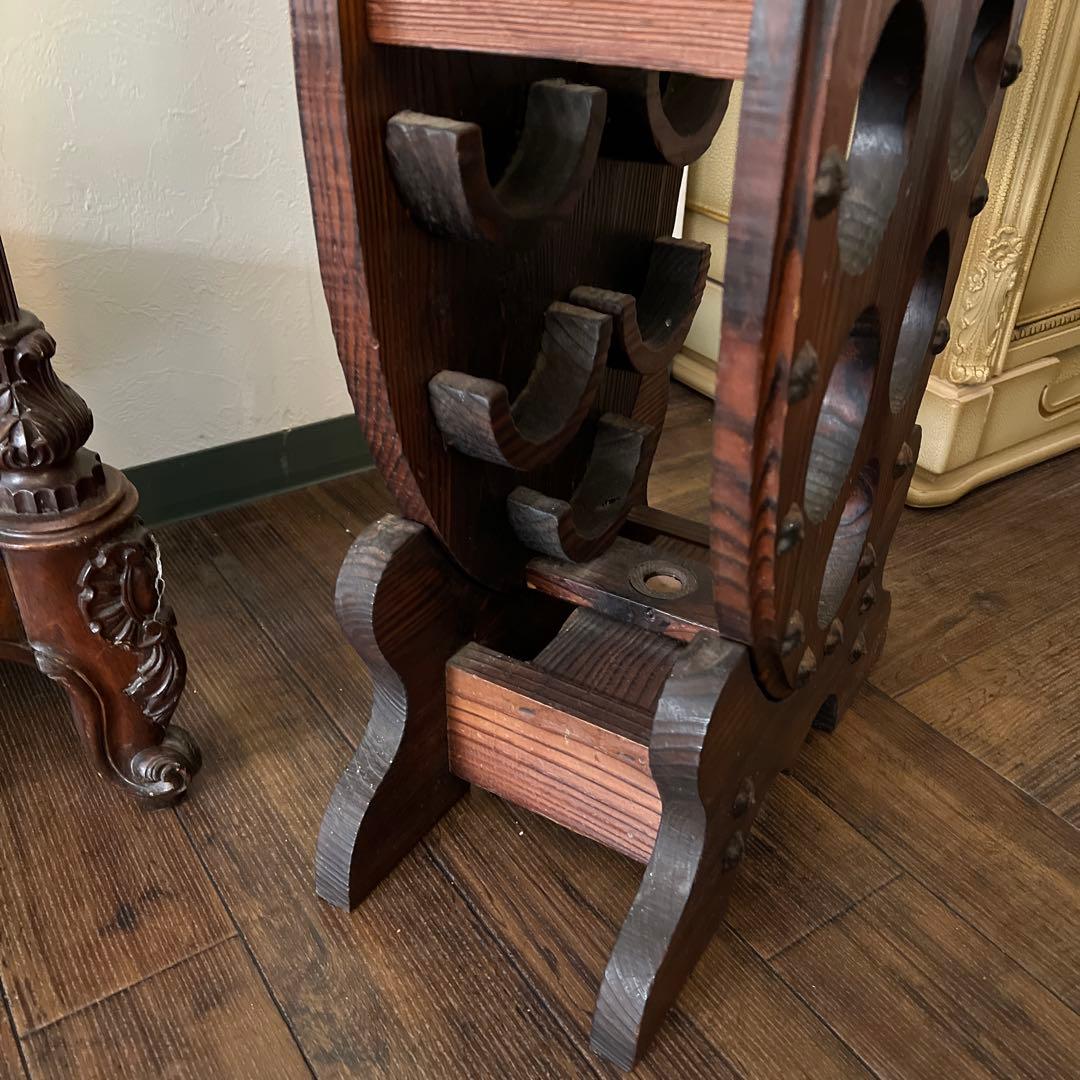 k232r119 木製ワインホルダー ワインラック 樽型 8本収納 ヴィンテージ