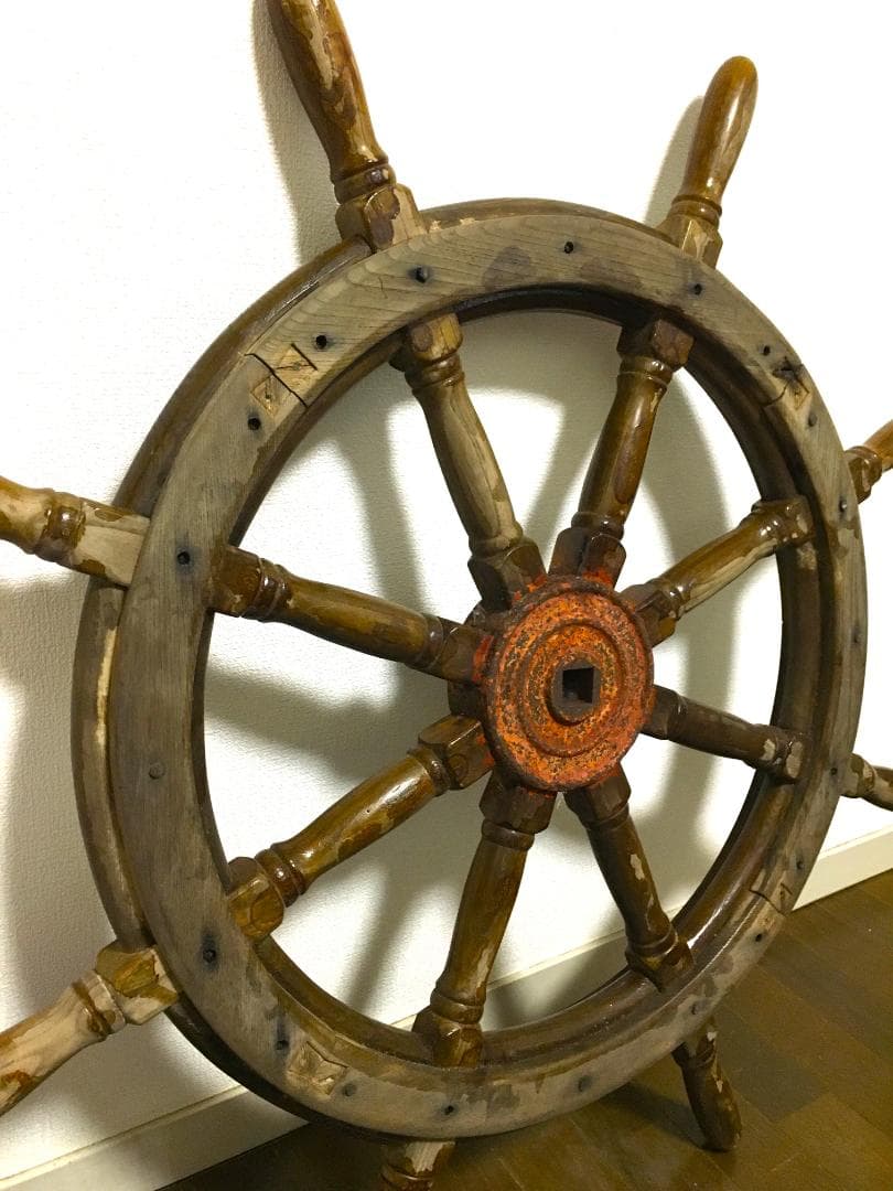 レトロ アンティーク ⚪️船舶　操縦ハンドル