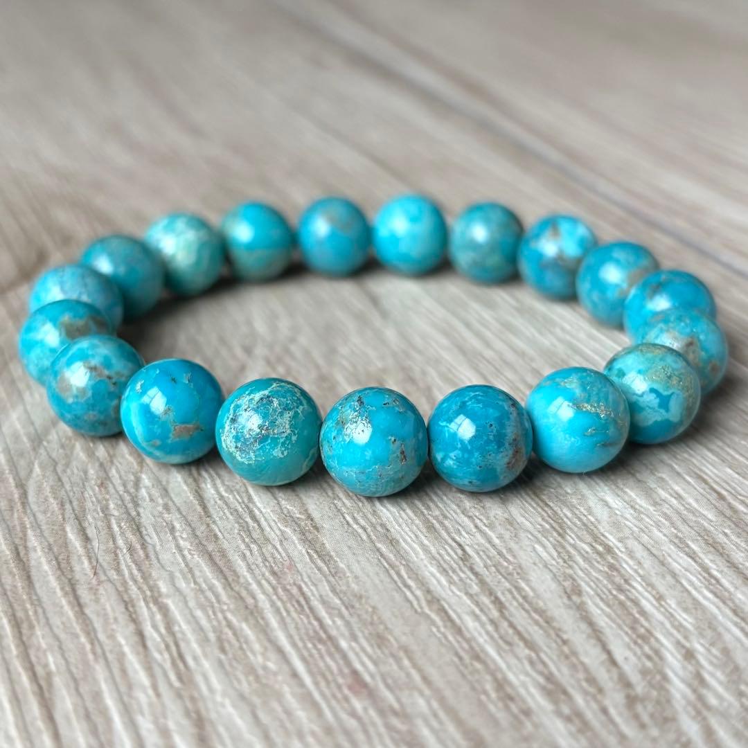 人生の守護石を身に着け困難を乗り越える/天然ターコイズ/パワーストーンブレスレッ