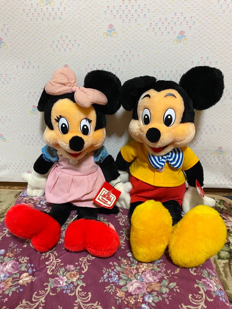 値引き中】東京ディズニーランド ミッキー&ミニーぬいぐるみ(1982年製