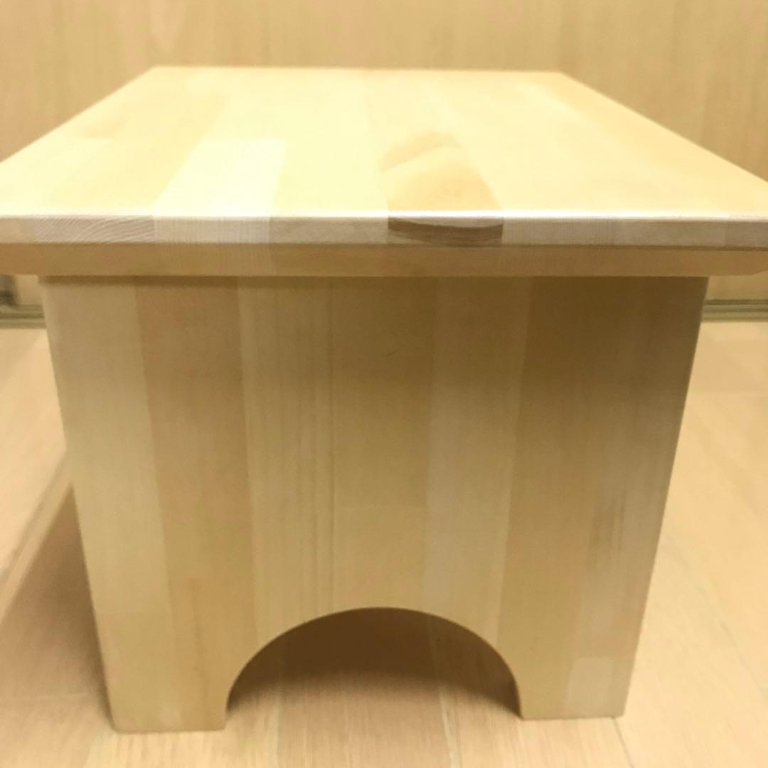 木製　踏み台　スツール　ロースツール 花台