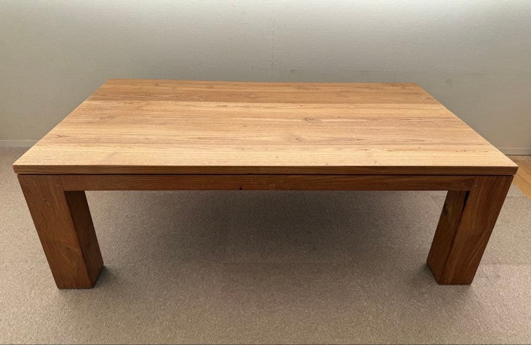 リビングテーブル　ローテーブル　オールドチーク　120x70x40H