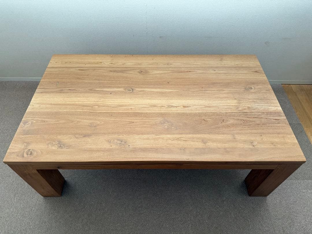 リビングテーブル　ローテーブル　オールドチーク　120x70x40H
