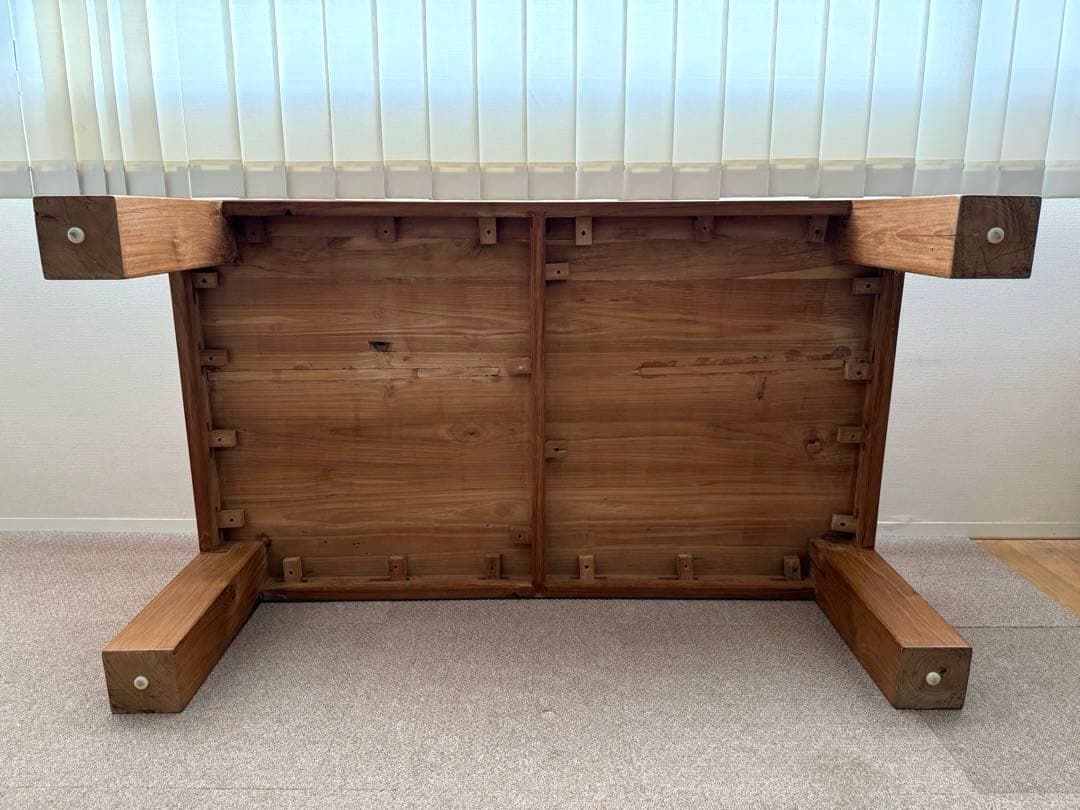 リビングテーブル　ローテーブル　オールドチーク　120x70x40H