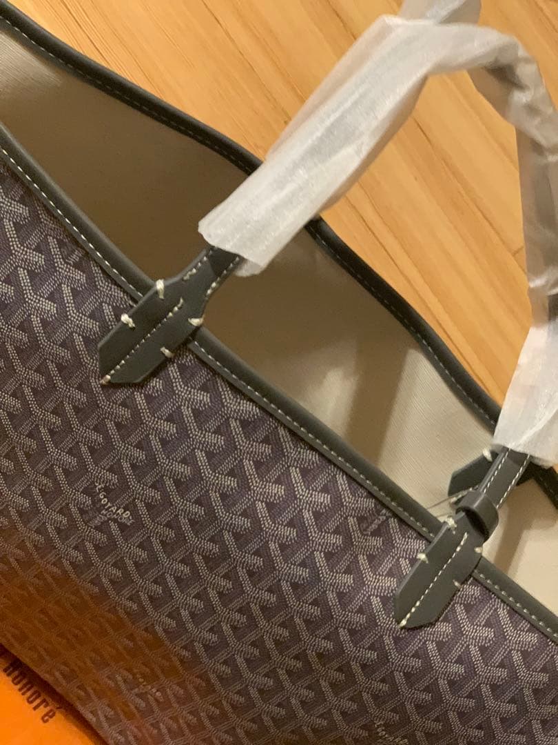 新品未使用 トートバッグ マザーズバッグ 大容量 ベージュ グレー 幾何学模様