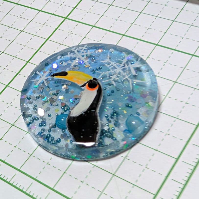 ゆきめい様　11.24 オニオオハシ　レジンヘアゴム　雪降るキラリ