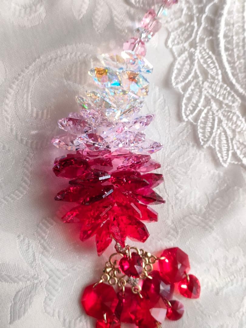 スワロフスキー✨️サンキャッチャー✨️ボルドーボール40mm