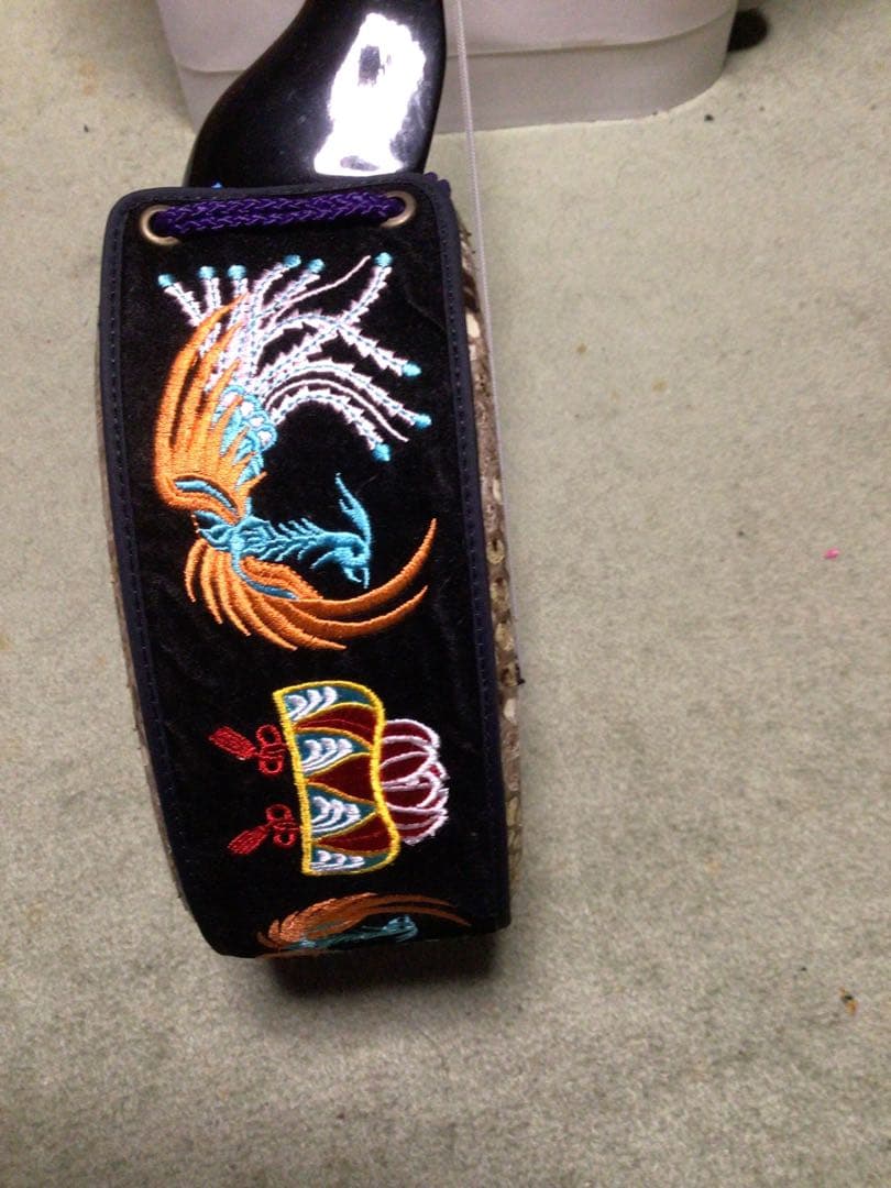 三線本体 蛇皮 強化張りケース付き