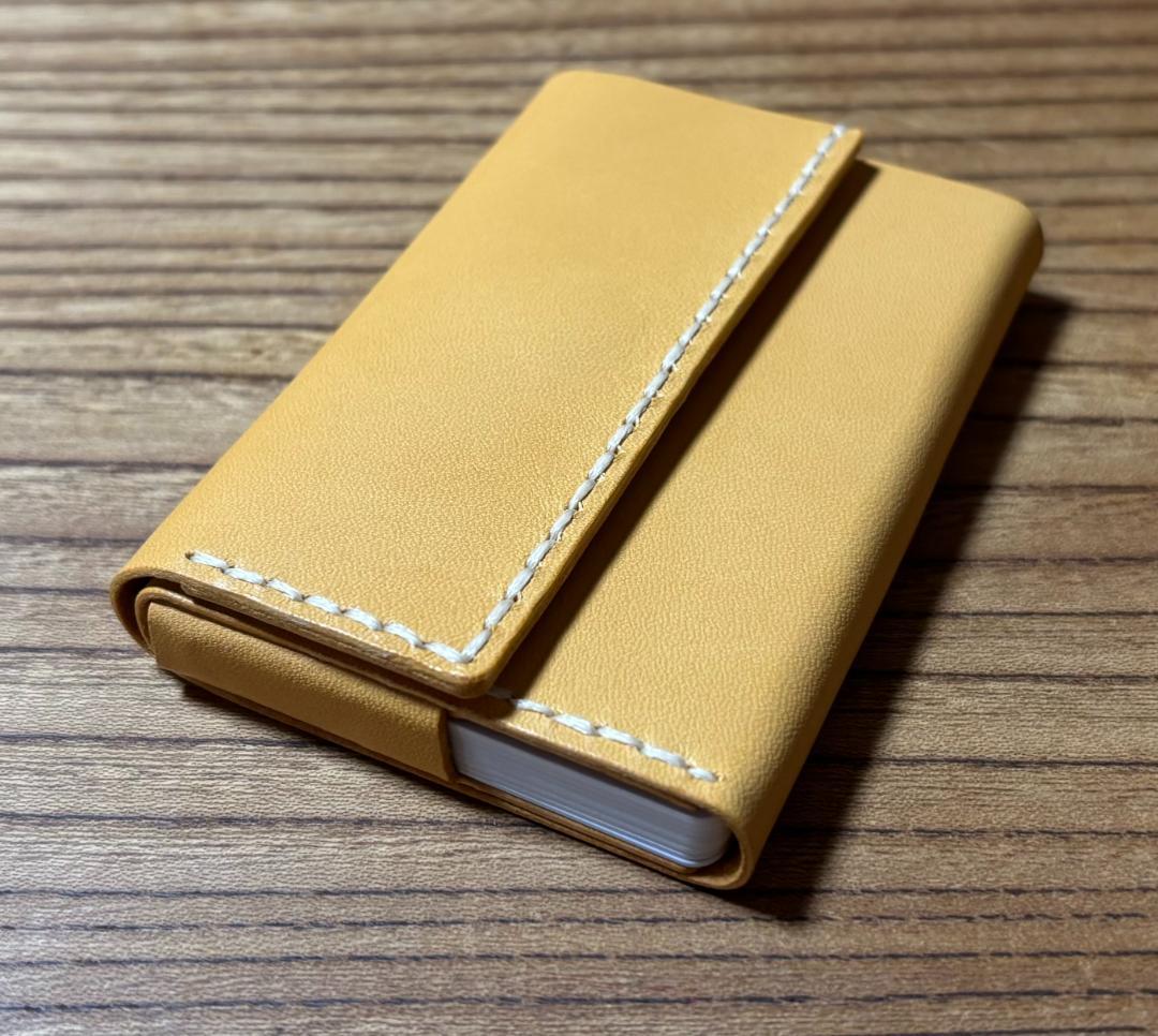 ハンドメイド財布　カードサイズにカード7枚、6枚、お札5枚収納可能