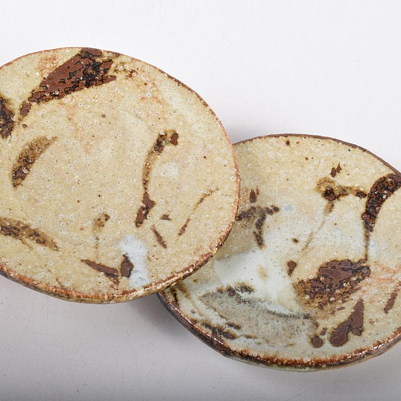 和食器 廣永陶苑 草花文 銘々皿 五客 共箱 二点まとめ