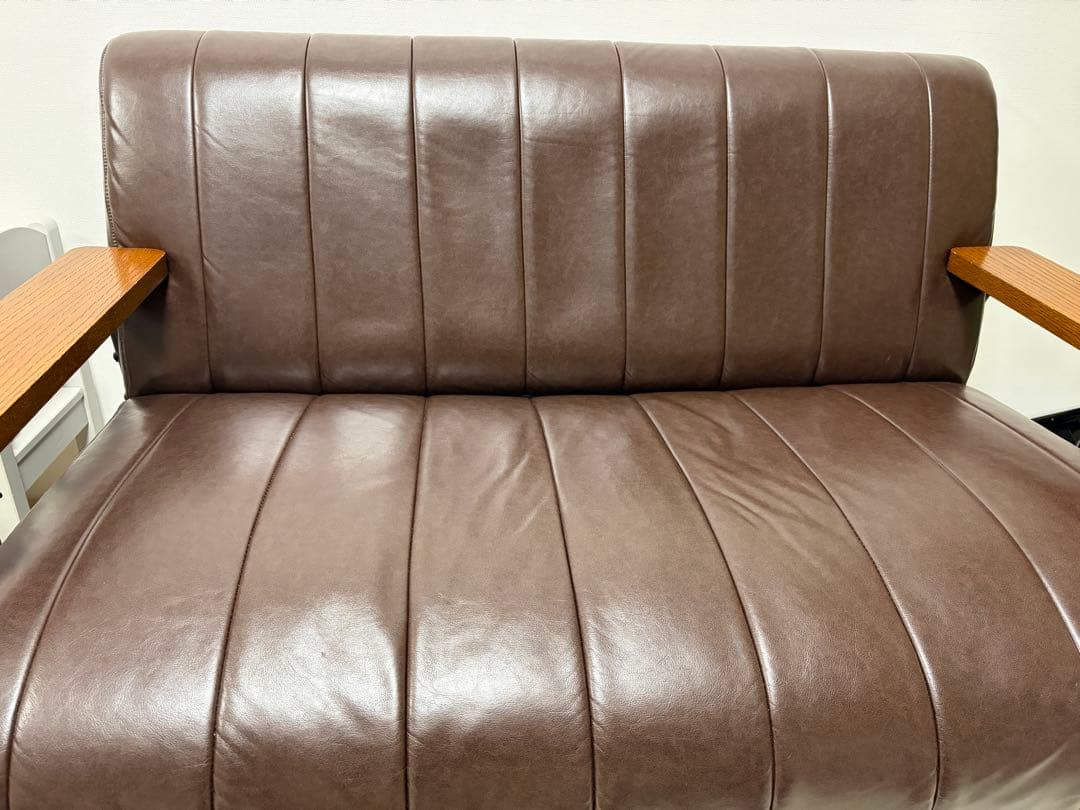 ニトリ　113411 2人掛けソファ 合皮タイプ