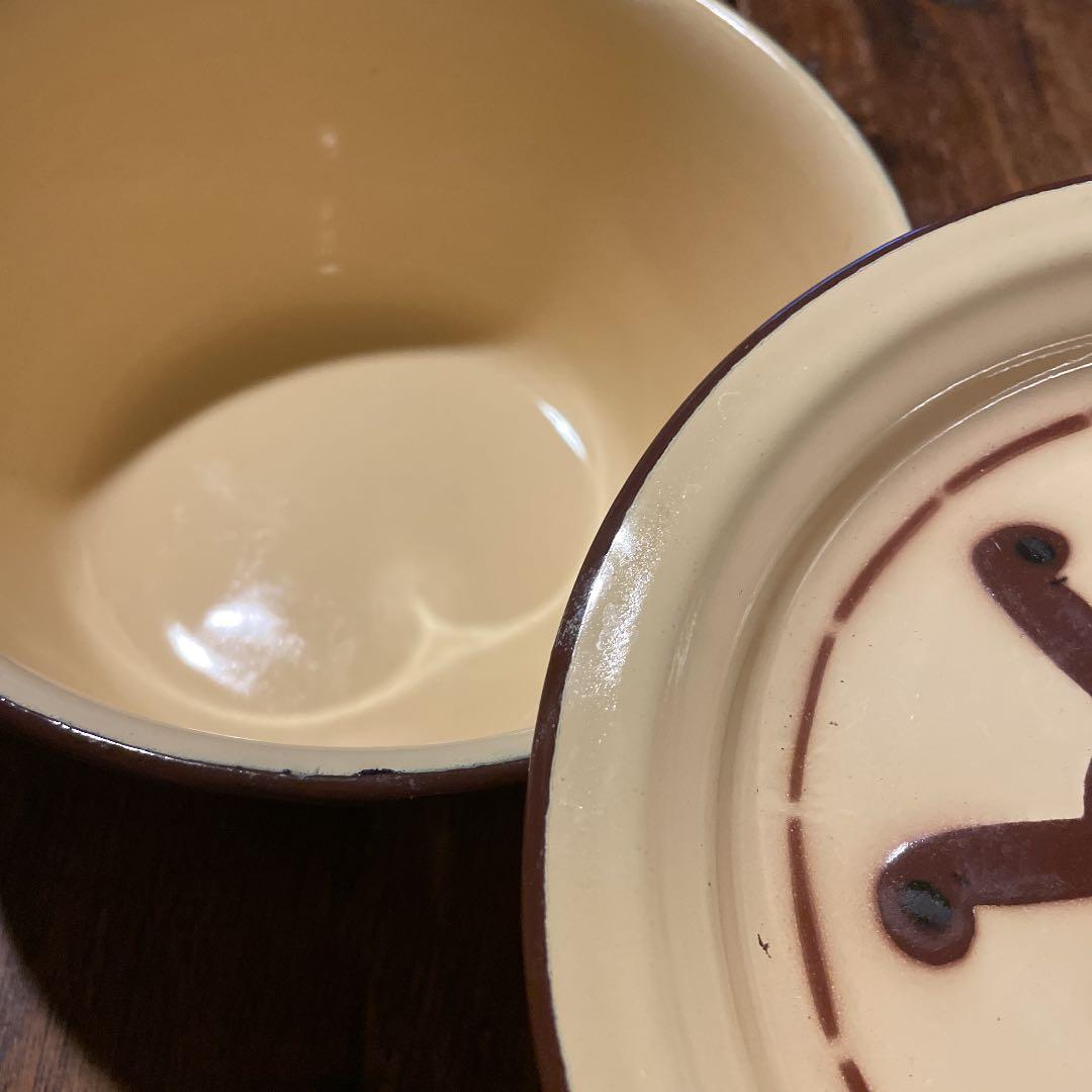 期間限定お値下げ　nounours ベア ホーロー 2点セット ヴィンテージ