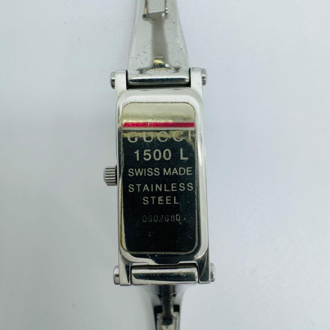 ✨GUCCI✨グッチ✨1500L✨ブラック文字盤✨シルバー✨クォーツ✨腕時計✨