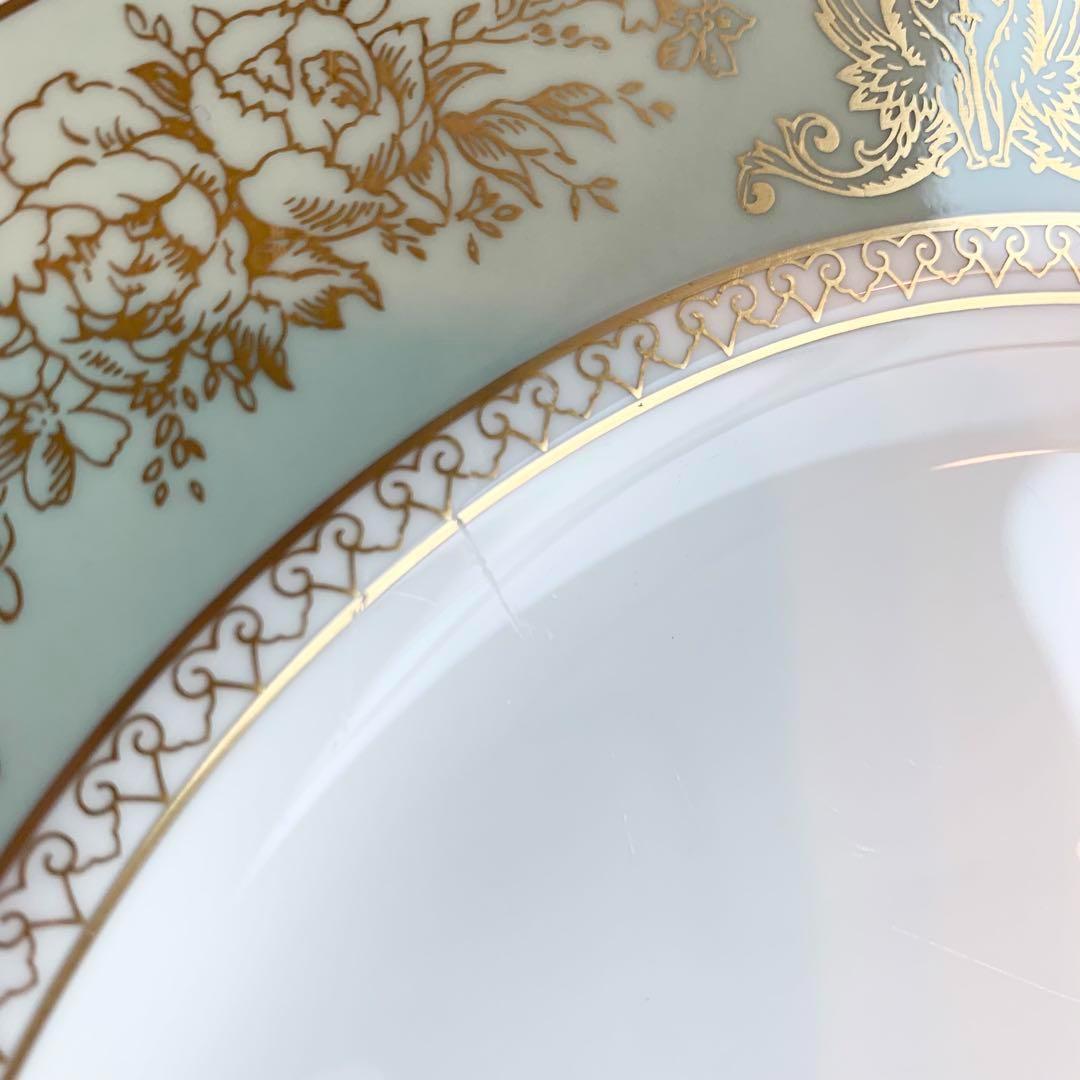 ウェジウッド　コロンビアセージグリーン　ディナープレート　黒壺　27.5cm