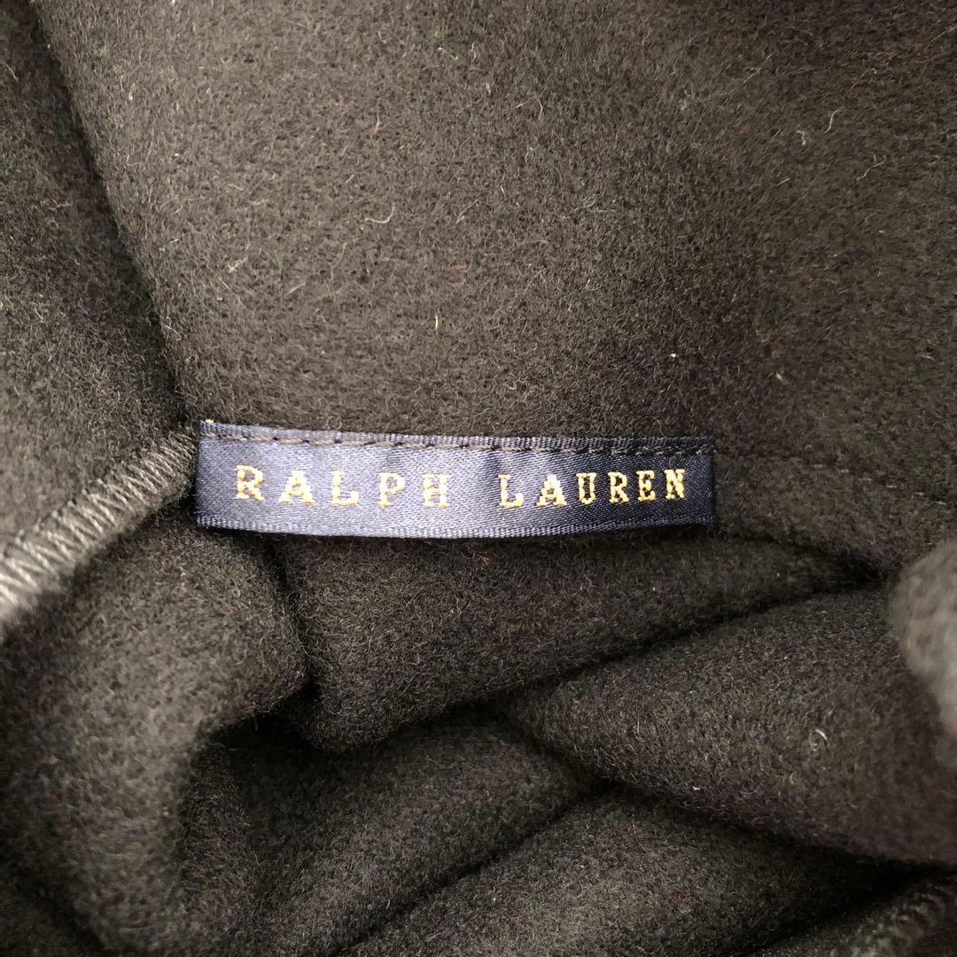 ビンテージ　米国製　ラルフローレン　ウール×羊革　ピローシャム　クッションカバー