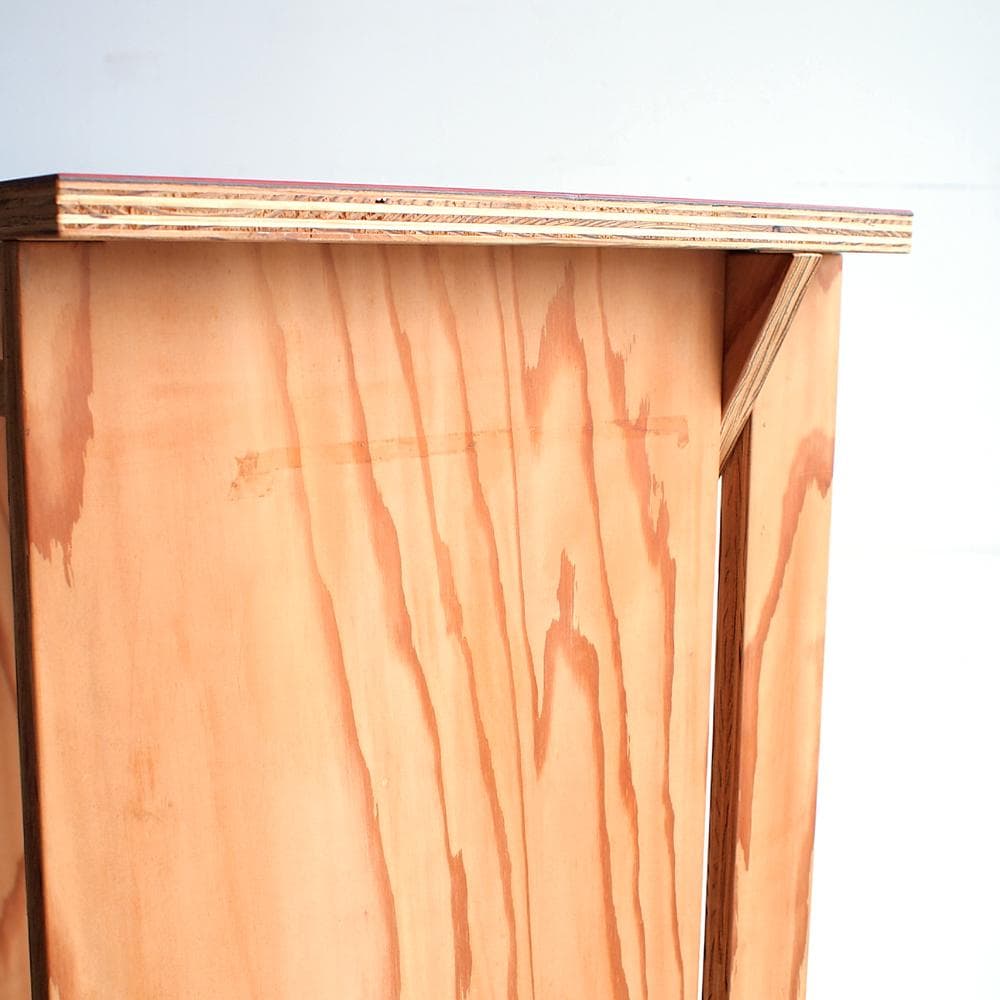 唐松材 ハンガーラック/シェルフ リノリウム天板 ワードローブ ZR24119