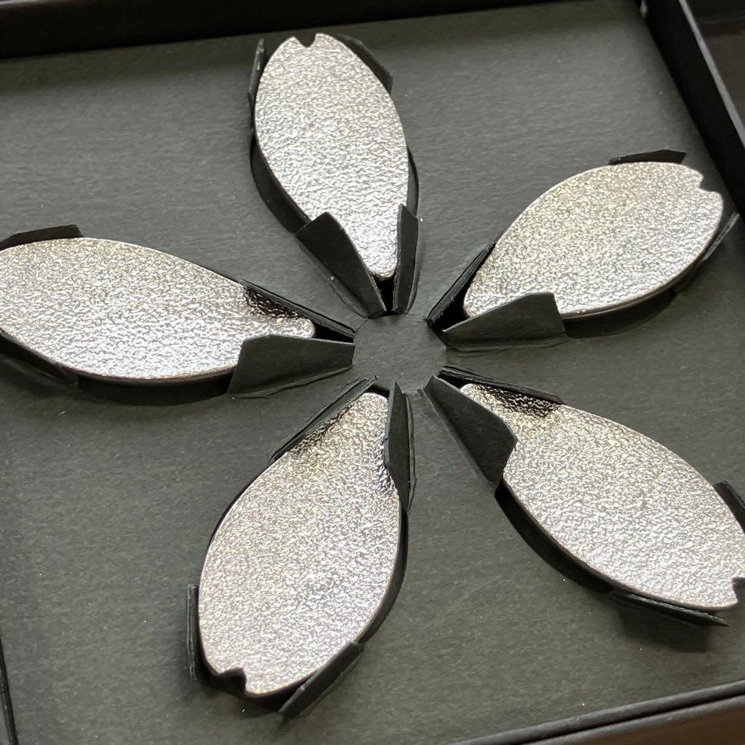 値下！能作 錫 チャーミ・コーミ 箸置き＆トレーセット フラワートレー さくら