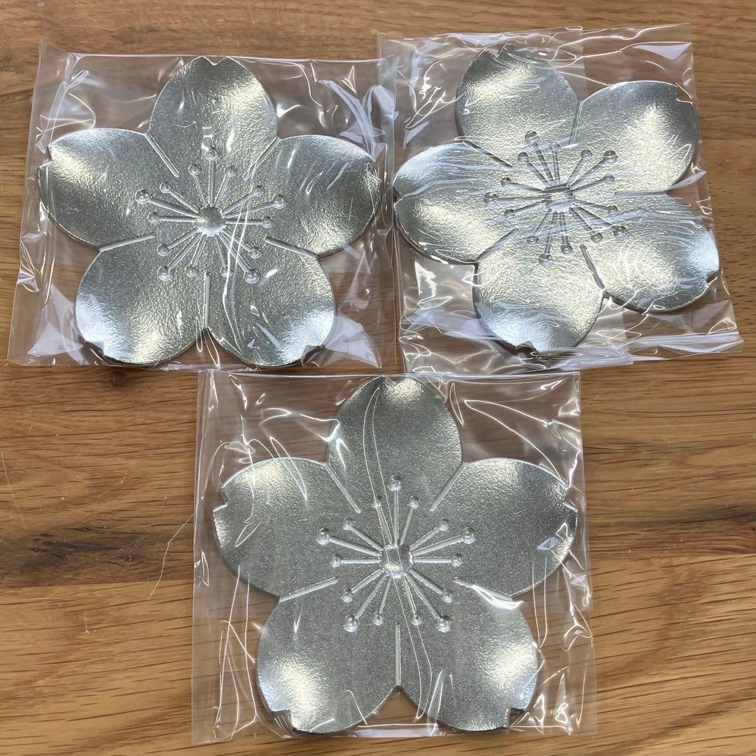 値下！能作 錫 チャーミ・コーミ 箸置き＆トレーセット フラワートレー さくら