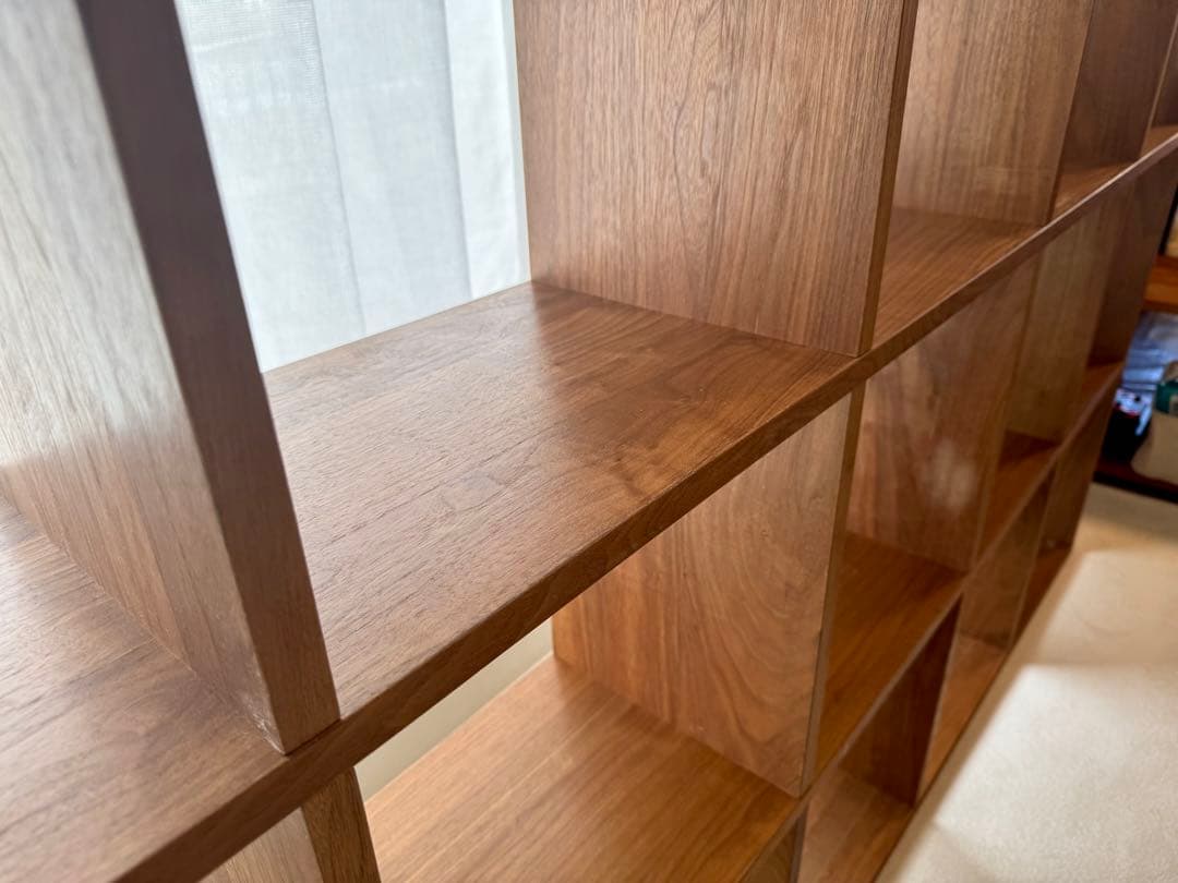 無印良品　スタッキングシェルフ　5段×3列　ウォールナット