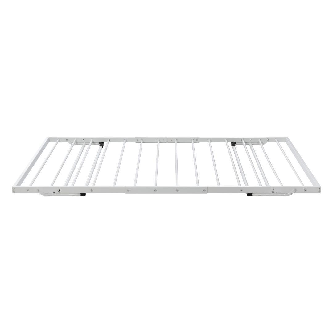 【ホワイト】 パイプベッド 折りたたみベッド ベッド 下収納 耐荷重120kg