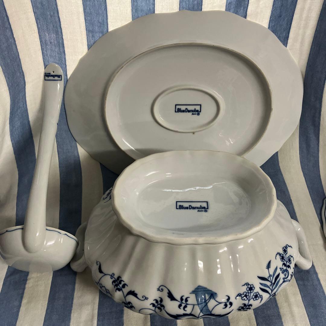 80s希少ブルーダニューブスープポット★新品同様★大型スープチューリン&レードル