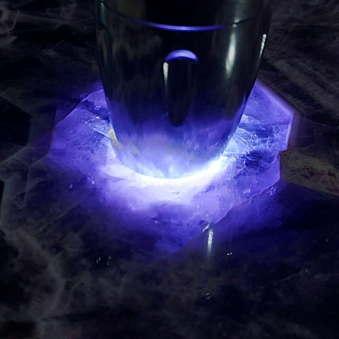 大きな紫水晶アメジスト原石スライス両面磨き 539 濃紫の色合いも綺麗