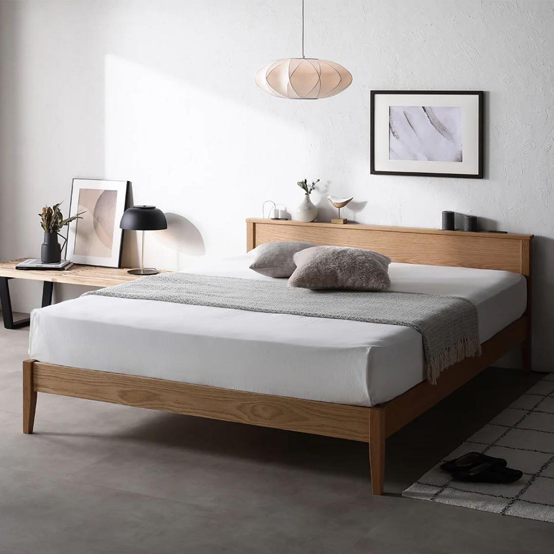 ⭐︎未開封⭐︎RASIK 天然木オーク シングルベッドフレーム