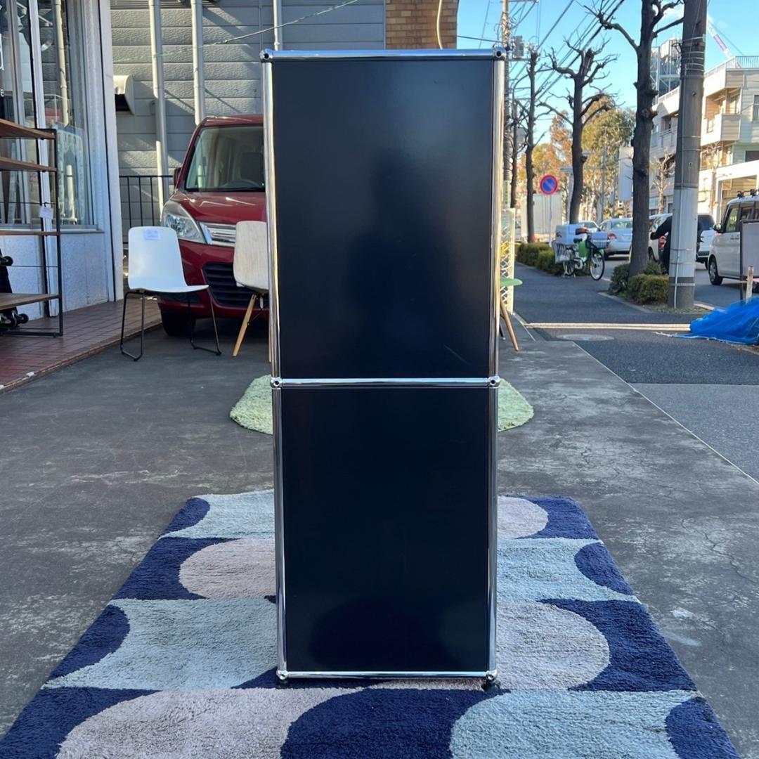 USMハラー モジュラーファニチャー 1列2段 キャビネット シェルフ 黒系