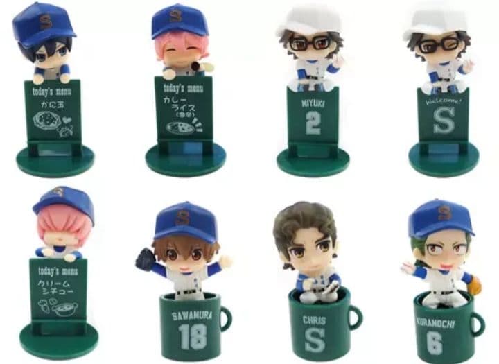 トレーディングフィギュア 「お茶友シリーズ ダイヤのA コップの上でも特訓だ!」