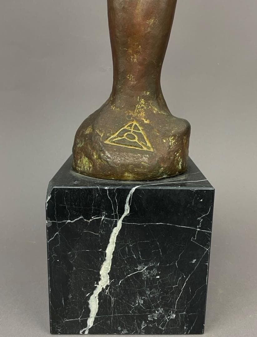 木内克】◇『 エーゲ海に捧ぐ 』 特大75㎝ ブロンズ像 大理石台付