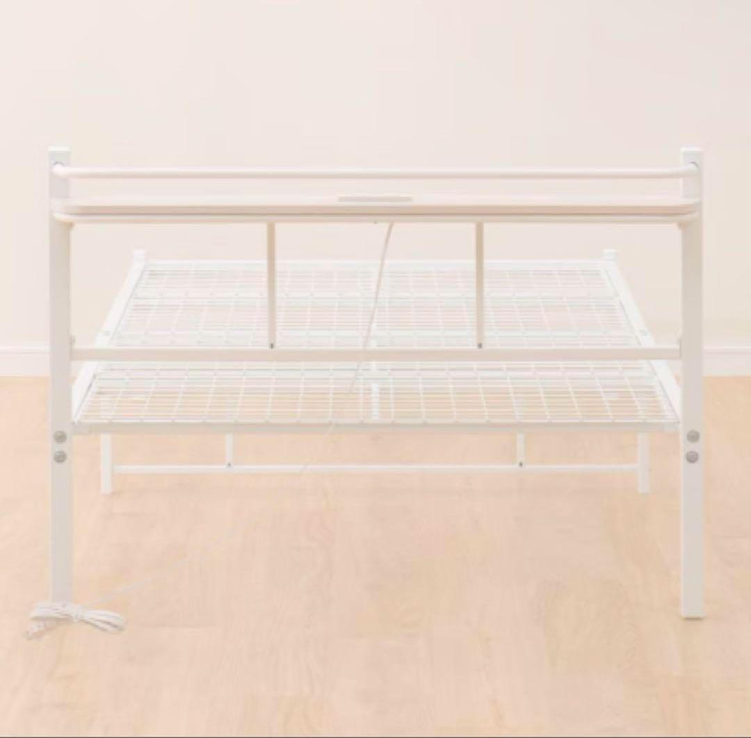 シングルベッド ホワイト スチール製 ニトリ