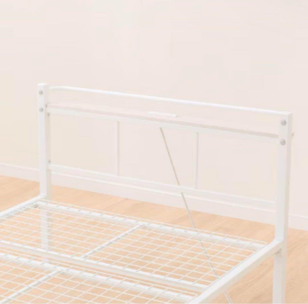 シングルベッド ホワイト スチール製 ニトリ