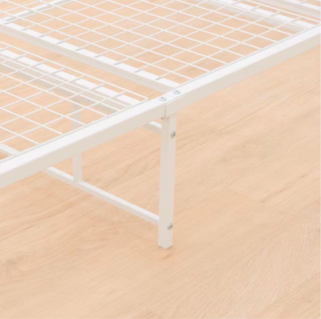 シングルベッド ホワイト スチール製 ニトリ