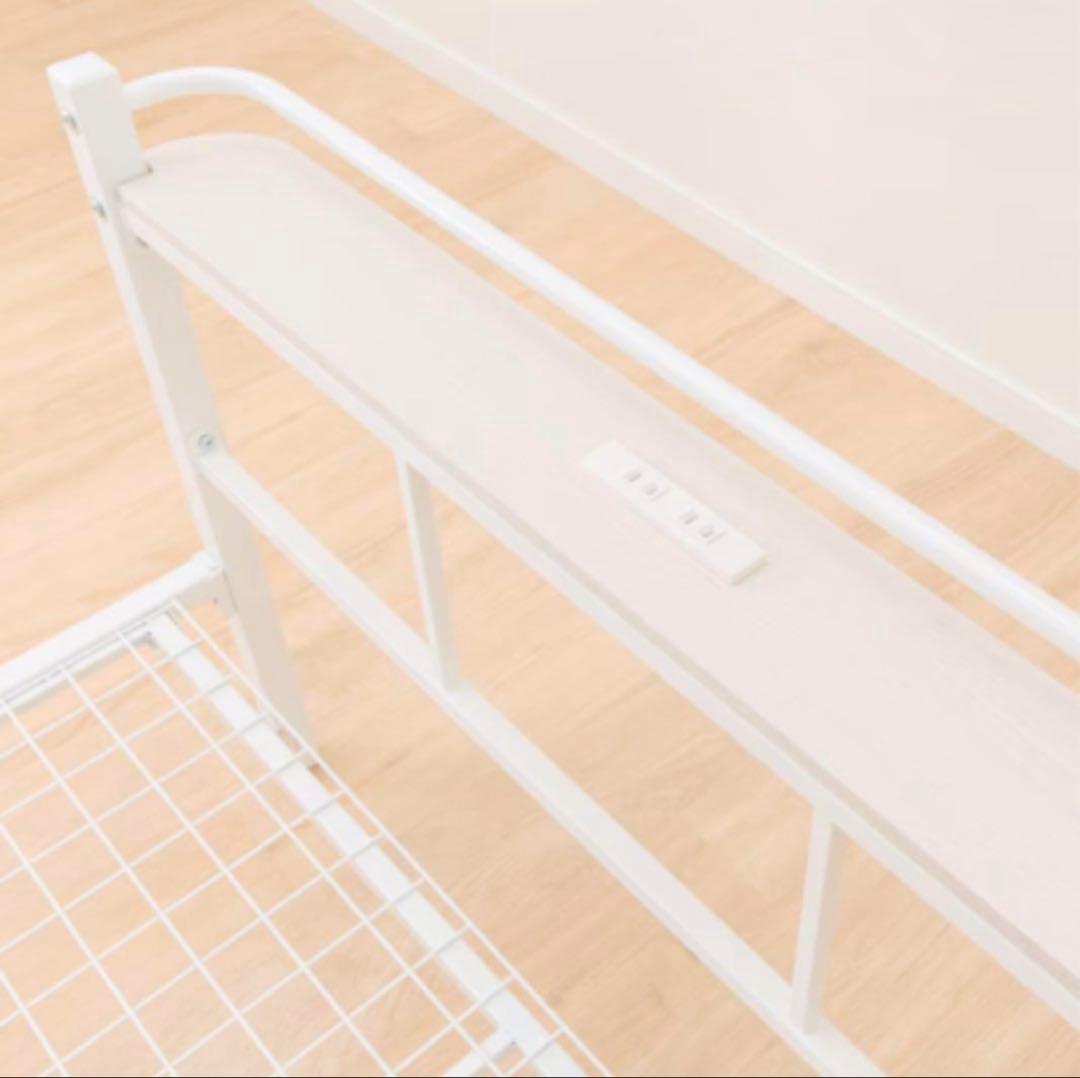 シングルベッド ホワイト スチール製 ニトリ