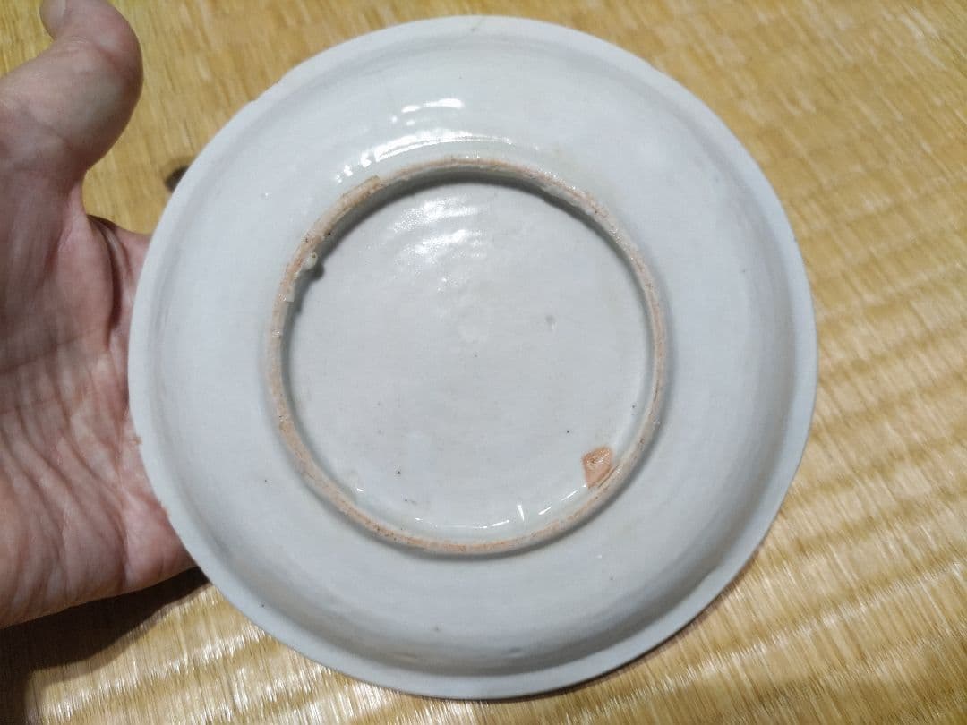 藍九谷 花唐草 皿（15.5㎝） 生掛け釉 初期伊万里 江戸前期 - メルカリ