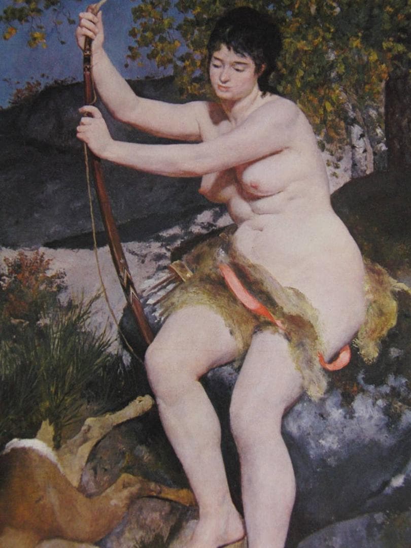 ピエール＝オーギュスト・ルノワール、【ディアーヌ】、希少な額装用画集より