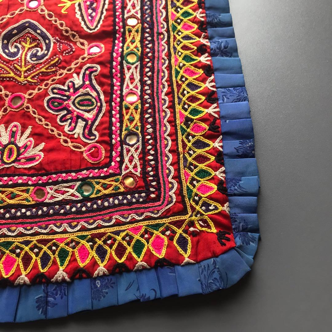 【インド・ラバリ民族】手刺繍・カラフルトートバッグ