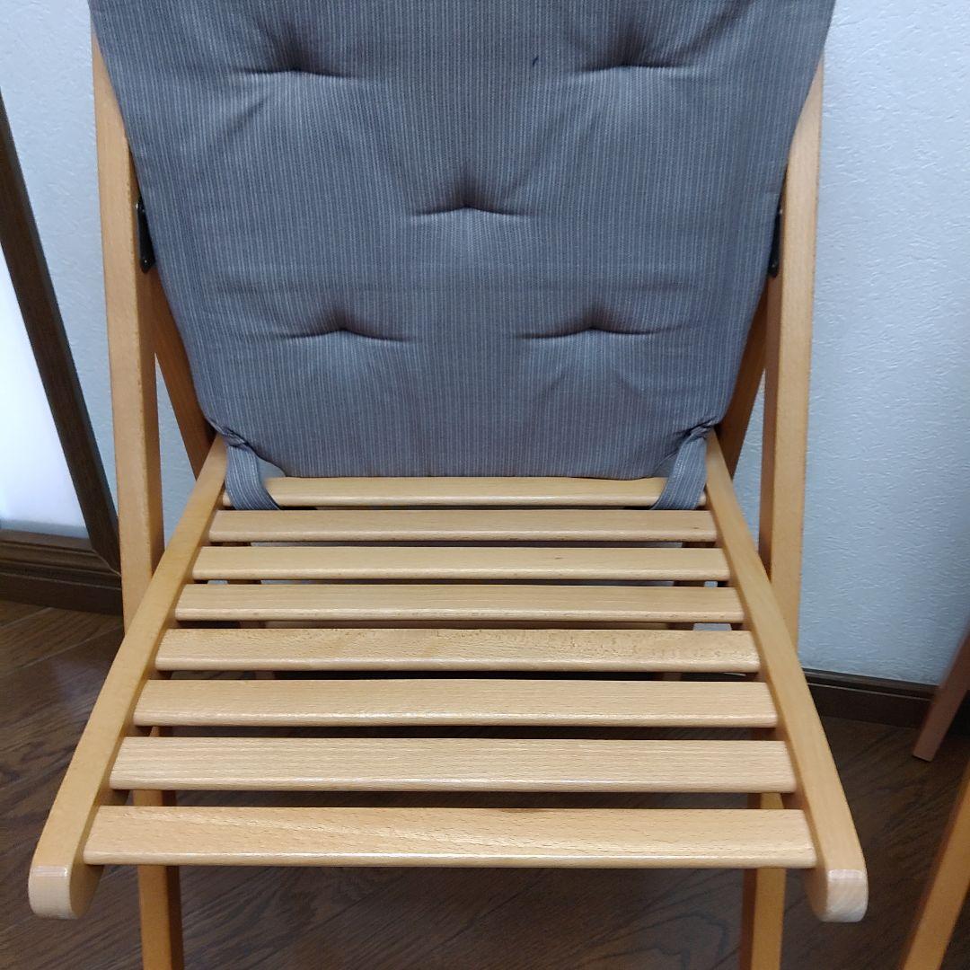 クッション付き　2脚　IKEA　TERJE　FRÖSVI　木製折りたたみチェア