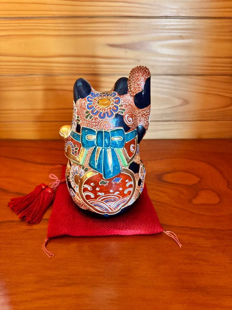 九谷焼 6号招き猫盛 招き猫の置物