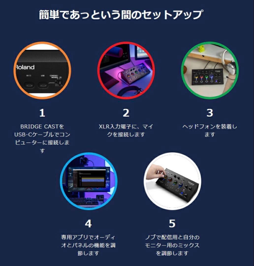 Roland ローランド ゲーミングミキサー BRIDGE CAST