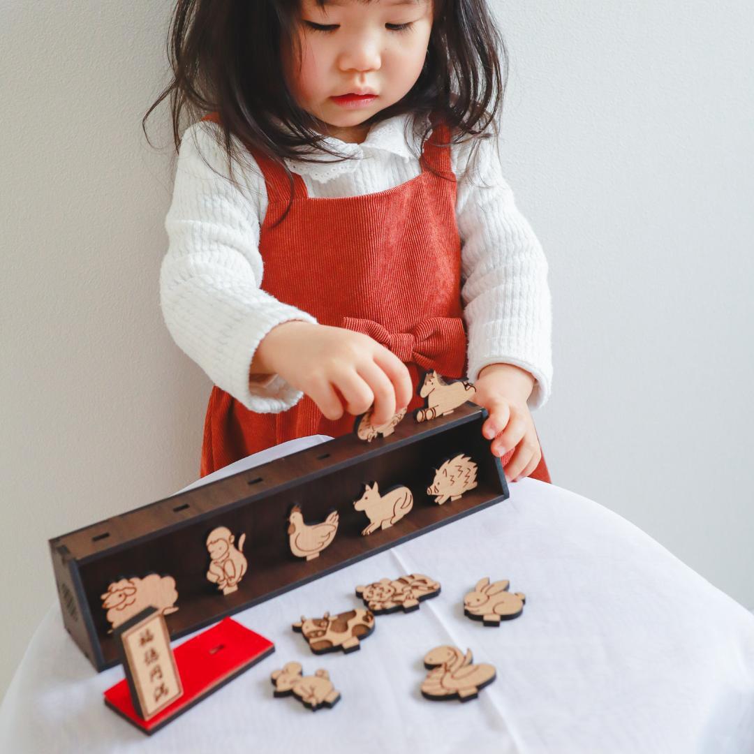 縁起の十二支飾り　干支飾り　置物　干支　馬　午　蛇　正月　正月飾り