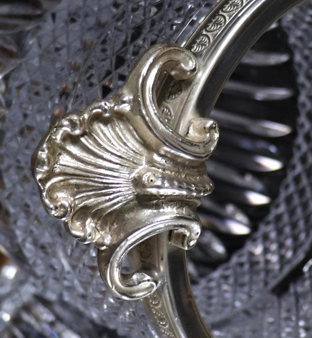 オールド・バカラ 1890年 銀装飾 アイスペール 1.2kg 貝殻 シルバー