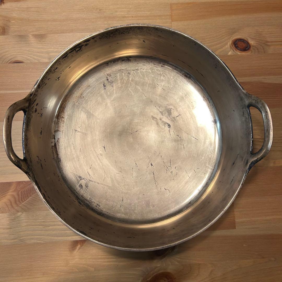 《打ち粉》純銅製 天ぷら鍋 持ち手付き 32.5cm