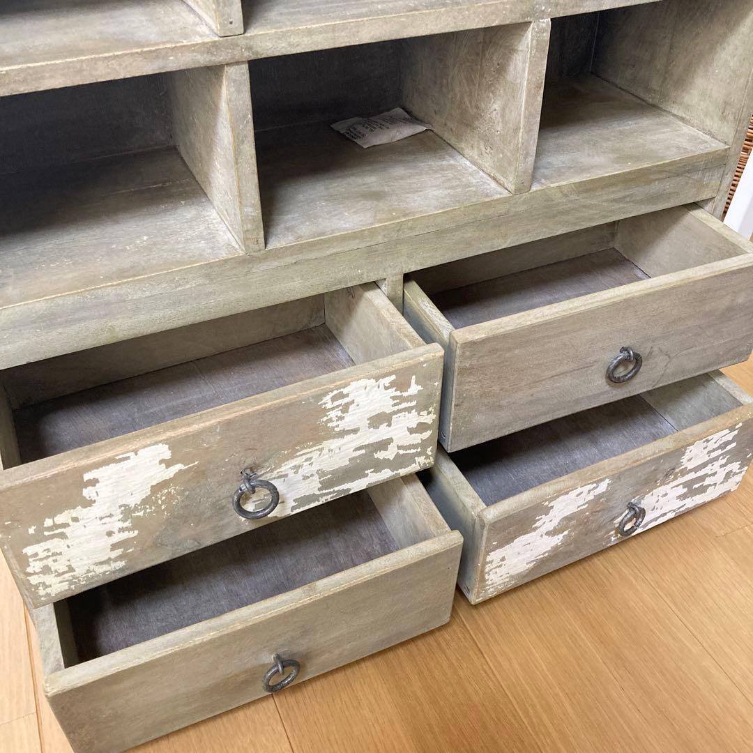 ヴィンテージ風木製キャビネット